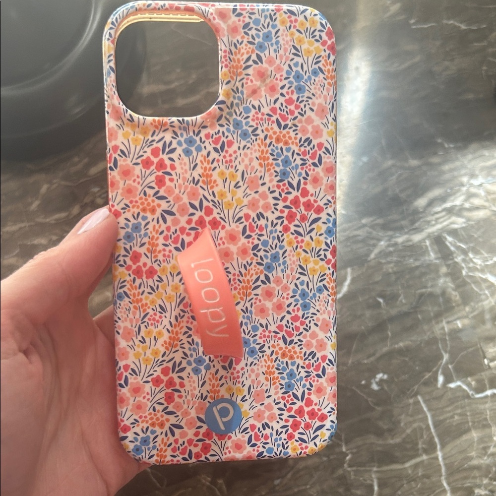 Loopy Case Floral Phone Case with Coral Loop IPhone 14